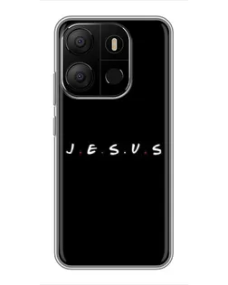 Чехол для TECNO Pop 7 Pro с картинкой «Точки веры J.E.S.U.S.»