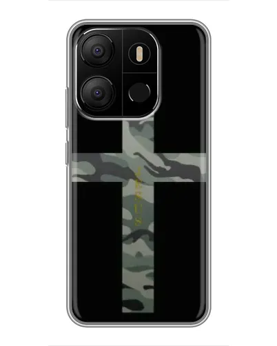 Чехол для TECNO Pop 7 Pro с картинкой «Милитари Крест» Чехол для TECNO Pop 7 Pro с картинкой «Милитари Крест»
