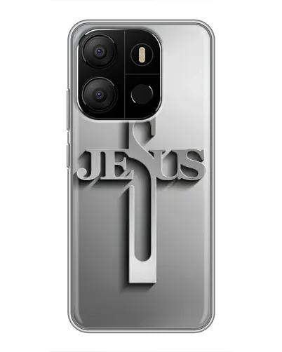 Чохол для TECNO Pop 7 Pro з картинкою «Металевий хрест Jesus» Чохол для TECNO Pop 7 Pro з картинкою «Металевий хрест Jesus»