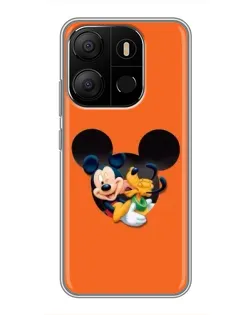 Чехол для TECNO Pop 7 Pro с картинкой «Сердце Микки Минни»