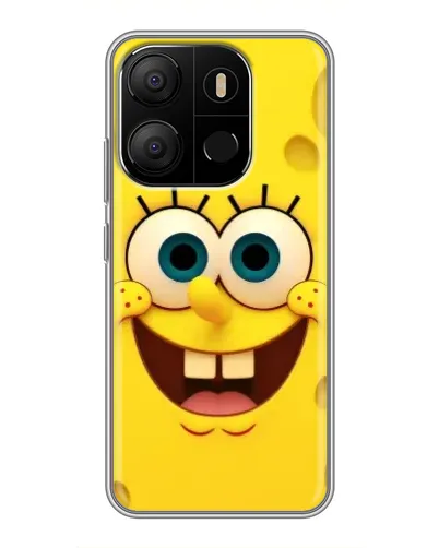 Чехол для TECNO Pop 7 Pro с картинкой «Губка Боб улыбка»