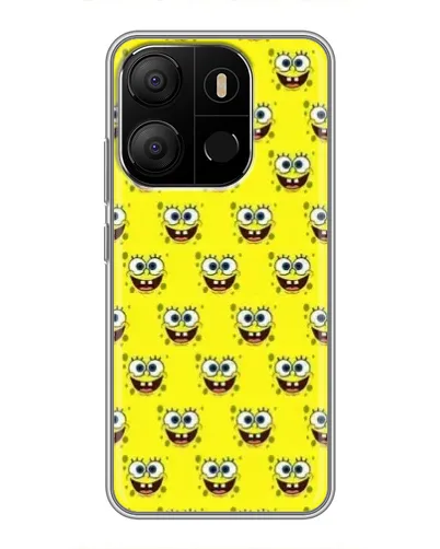 Чехол для TECNO Pop 7 Pro с картинкой «Паттерн Губка Боб»