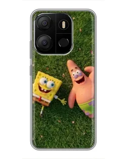Чохол для TECNO Pop 7 Pro з картинкою «Друзі на галявині»