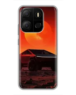 Чохол для TECNO Pop 7 Pro з картинкою «Cybertruck на Марсі»