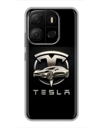 Чохол для TECNO Pop 7 Pro з картинкою «Tesla — срібне авто» Чохол для TECNO Pop 7 Pro з картинкою «Tesla — срібне авто»
