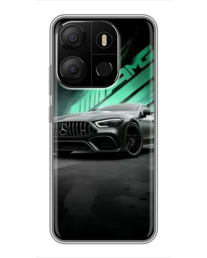 Чехол для TECNO Pop 7 Pro с картинкой «Темный Mercedes AMG»