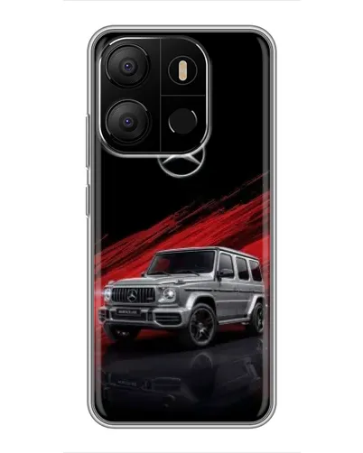 Чехол для TECNO Pop 7 Pro с картинкой «Mercedes G-Class красный»