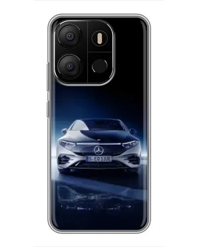 Чехол для TECNO Pop 7 Pro с картинкой «Ночной Mercedes EQ»