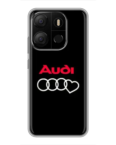 Чохол для TECNO Pop 7 Pro з картинкою «Логотип Audi Heart»