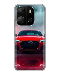 Чохол для TECNO Pop 7 Pro з картинкою «Audi RS — червоний стиль»