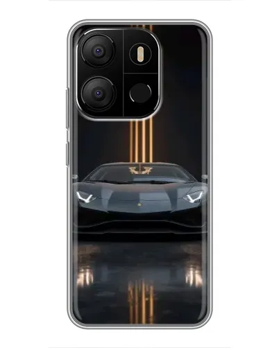 Чохол для TECNO Pop 7 Pro з картинкою «Lamborghini золоті лінії» Чохол для TECNO Pop 7 Pro з картинкою «Lamborghini золоті лінії»