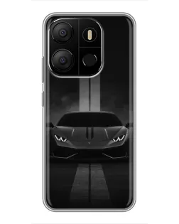 Чохол для TECNO Pop 7 Pro з картинкою «Lamborghini симетрія доріг»