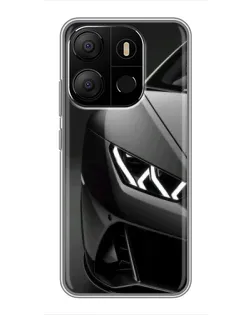Чохол для TECNO Pop 7 Pro з картинкою «Lamborghini фари деталізація»