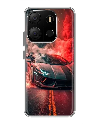 Чохол для TECNO Pop 7 Pro з картинкою «Lamborghini червоний дим» Чохол для TECNO Pop 7 Pro з картинкою «Lamborghini червоний дим»