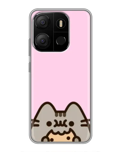 Чехол для TECNO Pop 7 Pro с картинкой «Pusheen и печенье» Чехол для TECNO Pop 7 Pro с картинкой «Pusheen и печенье»