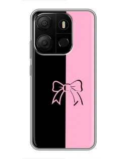 Чехол для TECNO Pop 7 Pro с картинкой «Половинки банта»