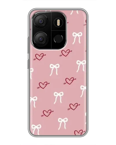 Чехол для TECNO Pop 7 Pro с картинкой «Сердца и банты» Чехол для TECNO Pop 7 Pro с картинкой «Сердца и банты»