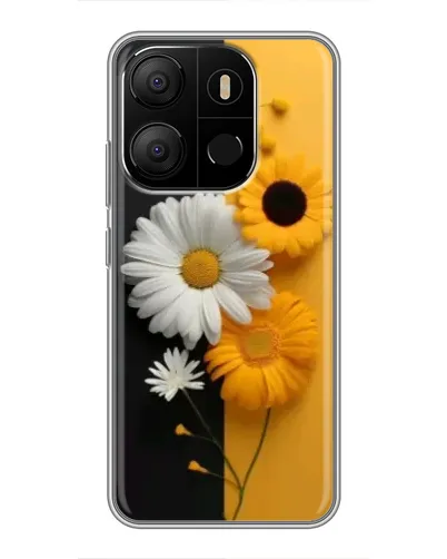 Чохол для TECNO Pop 7 Pro з картинкою «Соняшник та ромашка» Чохол для TECNO Pop 7 Pro з картинкою «Соняшник та ромашка»