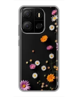Чохол для TECNO Pop 7 Pro з картинкою «Квіткова композиція»