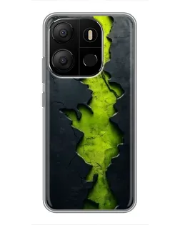 Чохол для TECNO Pop 7 Pro з картинкою «Салатовий розлом скелі» Чохол для TECNO Pop 7 Pro з картинкою «Салатовий розлом скелі»