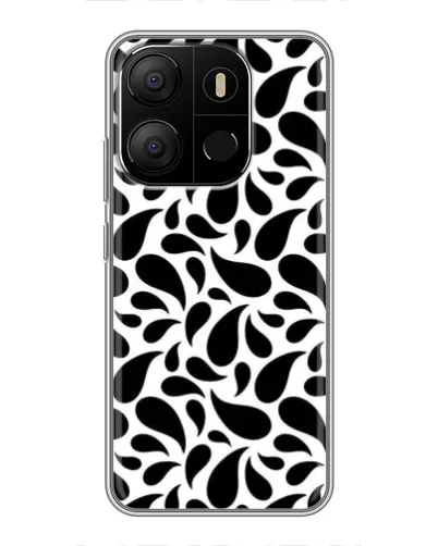 Чехол для TECNO Pop 7 Pro с картинкой «Контрастные черные капли»