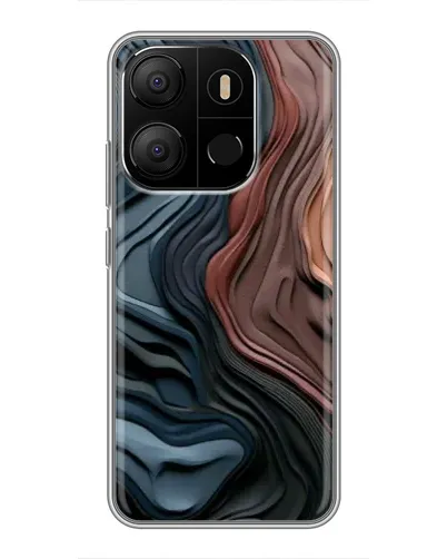 Чехол для TECNO Pop 7 Pro с картинкой «Цветные волны каньона»