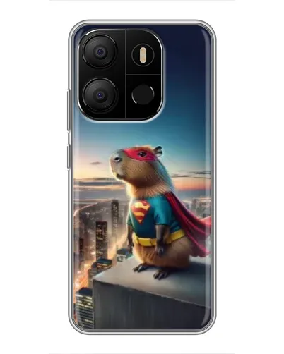 Чохол для TECNO Pop 7 Pro з картинкою «Капі-мен супергерой»