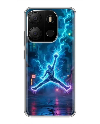 Чехол для TECNO Pop 7 с картинкой «Jordan Gold Jumpman»