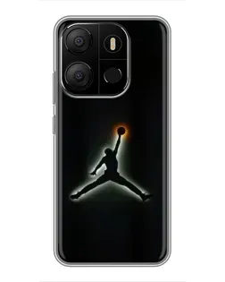 Чехол для TECNO Pop 7 с картинкой «Jordan Gradient Logo»