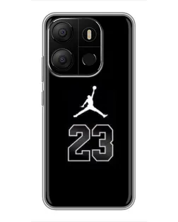 Чехол для TECNO Pop 7 с картинкой «Jordan Flight 23»
