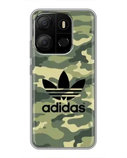 Чехол для TECNO Pop 7 с картинкой «Милитари стиль Adidas»