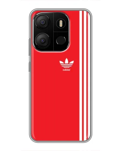 Чехол для TECNO Pop 7 с картинкой «Красный минимализм Adidas» Чехол для TECNO Pop 7 с картинкой «Красный минимализм Adidas»