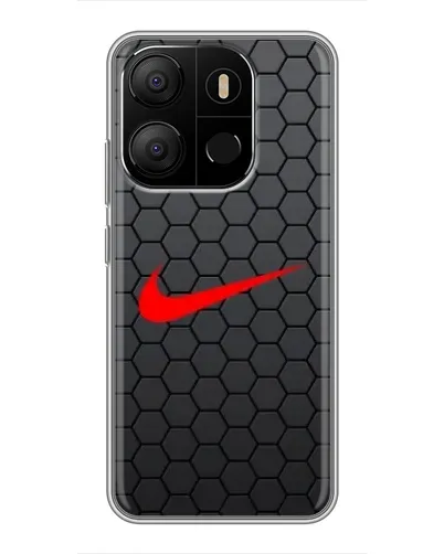 Чехол для TECNO Pop 7 с картинкой «Nike — карбоновая сетка»