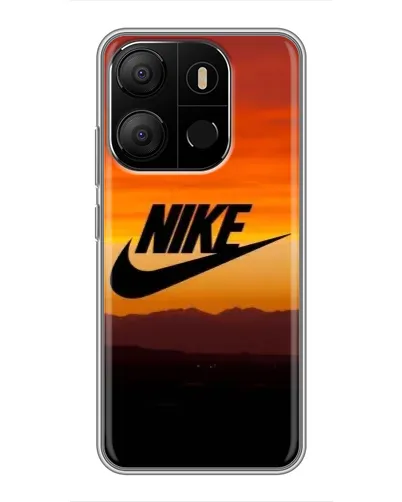 Чехол для TECNO Pop 7 с картинкой «Nike — вечерний горизонт»