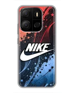 Чехол для TECNO Pop 7 с картинкой «Градиентный принт Найк»