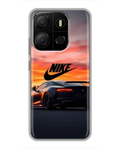 Чехол для TECNO Pop 7 с картинкой «Nike и суперкар»