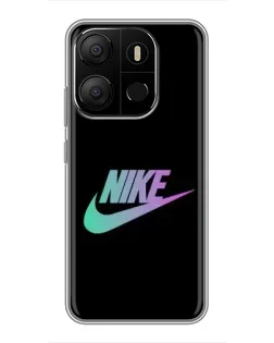 Чехол для TECNO Pop 7 с картинкой «Nike — городская ночь»