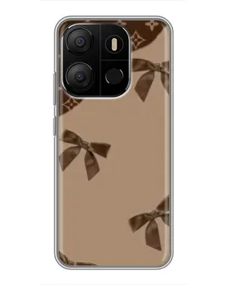 Чехол для TECNO Pop 7 с картинкой «LV — кофейный атлас»