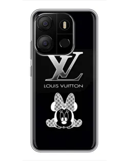 Чехол для TECNO Pop 7 с картинкой «LV и Минни Маус»