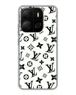 Чехол для TECNO Pop 7 с картинкой «Монохромный хаос LV»