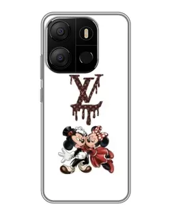Чехол для TECNO Pop 7 с картинкой «LV и Микки Маус»