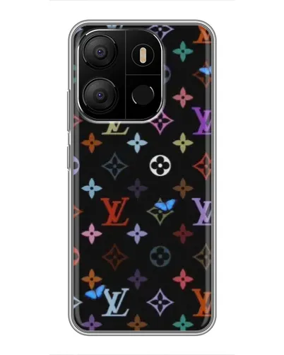 Чехол для TECNO Pop 7 с картинкой «Цветная монограмма LV» Чехол для TECNO Pop 7 с картинкой «Цветная монограмма LV»