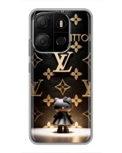 Чехол для TECNO Pop 7 с картинкой «Монограмма с фигурой»