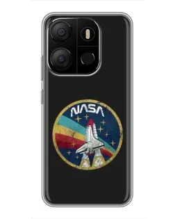 Чехол для TECNO Pop 7 с картинкой «NASA — эмблема миссии»