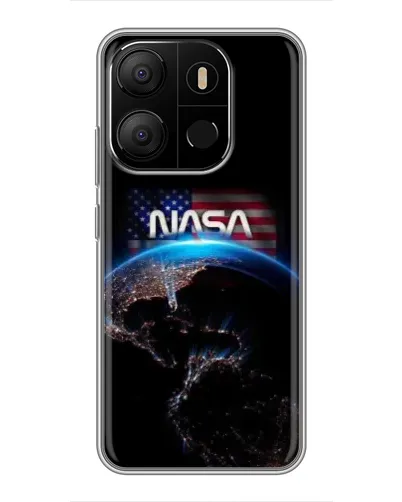 Чехол для TECNO Pop 7 с картинкой «Земля из космоса NASA»