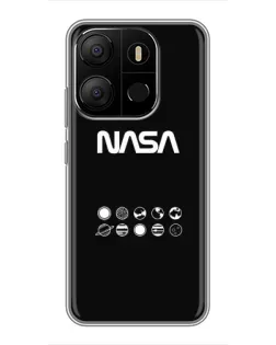 Чехол для TECNO Pop 7 с картинкой «NASA — технический принт»
