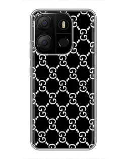 Чехол для TECNO Pop 7 с картинкой «Gucci — сетчатый паттерн»