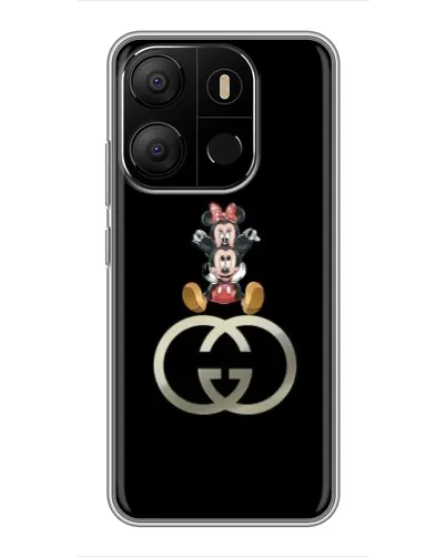 Чехол для TECNO Pop 7 с картинкой «Минни Маус на лого»