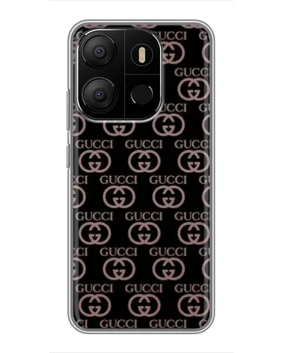 Чехол для TECNO Pop 7 с картинкой «Классическая монограмма Gucci»