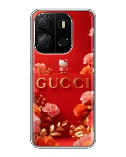 Чехол для TECNO Pop 7 с картинкой «Gucci — золотой сад»
